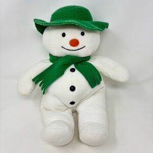 Eden Vintage The Snowman Plush 14” Green Hat Scarf Raymond Briggs Soft You Doll